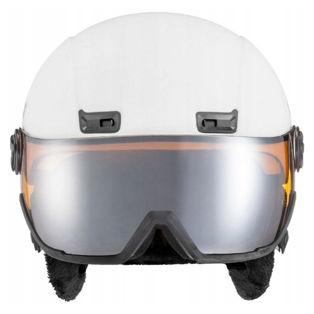 Kask narciarski z szybą Uvex HLMT 400 Visor Style damski męski biały