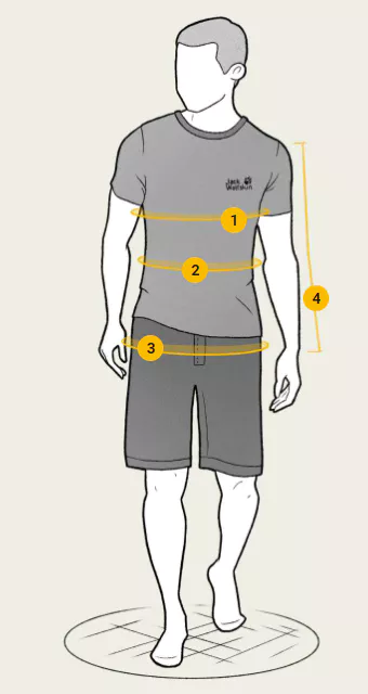 Men jacket measures illustration