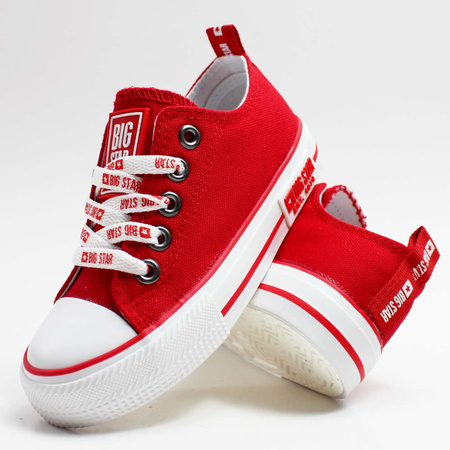 Buty Big Star Trampki dziecięce czerwone  (KK374047)