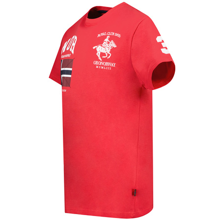 T-Shirt Geographical Norway JEQUESTRE MEN 254 czerwony męska (SY1305H/GN-Red)