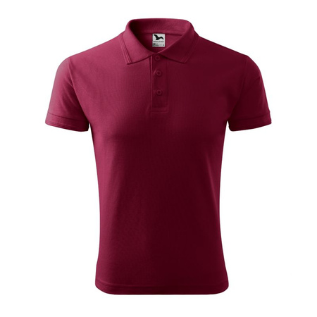 Koszulka polo męska Pique Polo (garnet) (MLI-20386)