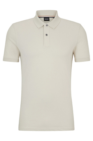 Koszulka Polo męska BOSS Pallas Open White regular fit beżowa (50468301-131)