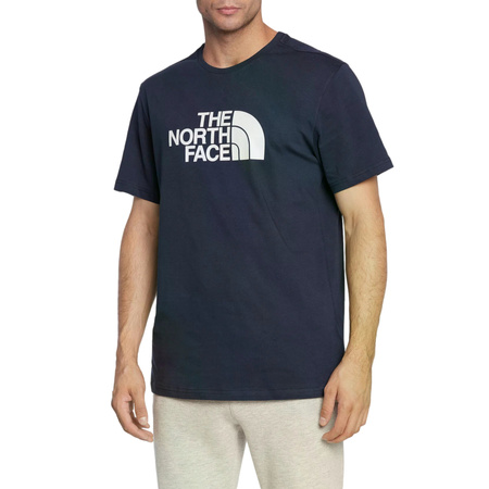 Koszulka sportowa męska The North Face M S/S Easy Tee na lato granatowa (NF0A2TX38K2)