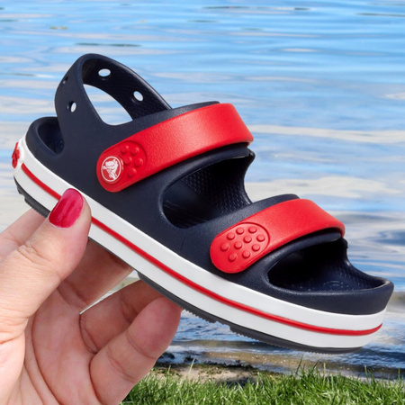Sandały dziecięce Kids Crocband™ Cruiser Sandal NAVY/VARSITY RED granatowe (209424-NAVY-VARSITY)