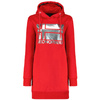 Wyprzedaż - Długa bluza damska z kapturem Geographical Norway Fabienne Red DB Lady czerwona (WW4561F/GNO-RED)