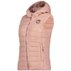 Wyprzedaż - Kamizelka trekkingowa damska z kapturem Geographical Norway Vatika Hood EO Lady 233 Rose Clair bezrękawnik (WW1198F/GNO-LIGHT PINK)