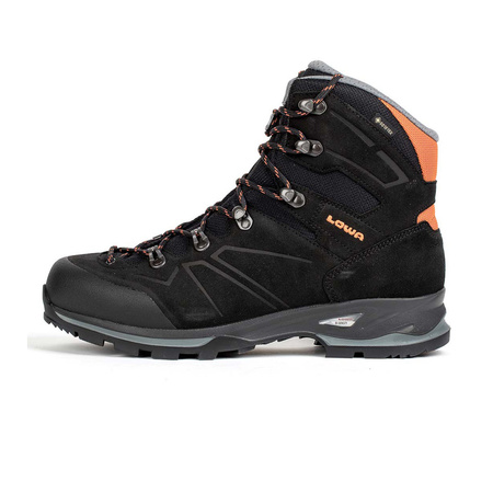 Wyprzedaż - Buty trekkingowe męskie Lowa Baldo GTX Wide poszerzone gore-tex schwarz/orange wodoodporne (210618 0920)