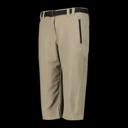 Wyprzedaż - Spodnie trekkingowe damskie CMP Woman Capri trzy czwarte bezowe (3T51246/P753)