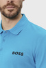 Wyprzedaż - Koszulka Polo męska BOSS Paule Turquoise/Aqua slim fit turkusowa (50512789-442)