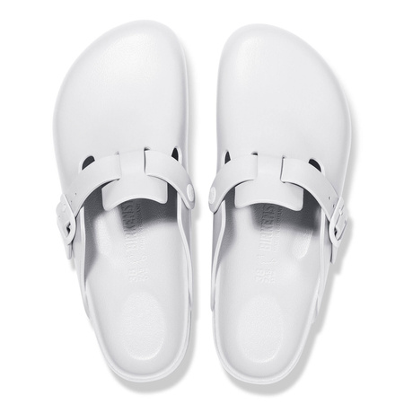 Chodaki damskie Birkenstock Boston Essentials EVA White medyczne klapki narrow wąskie (0127133)