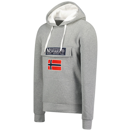 Bluza z kapturem męska Geographical Norway Gadrien DB MEN 054 szara (WW6114H/GN/Blended Grey / White)