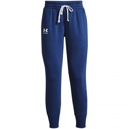 Spodnie treningowe damskie Under Armour UA Rival Fleece sportowe dresowe niebieskie (1356416-404)