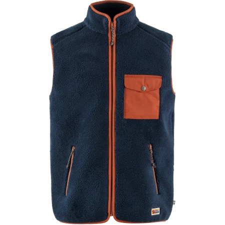 Polar męski Fjällräven Vardag Pile Fleece Vest M Navy-Autumn Leaf (F87073-560-215)