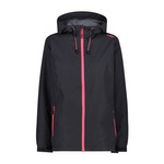 Wyprzedaż - Kurtka z kapturem przeciwdeszczowa damska CMP Woman Jacket Fix Hood czarna (39X6636-01UE)
