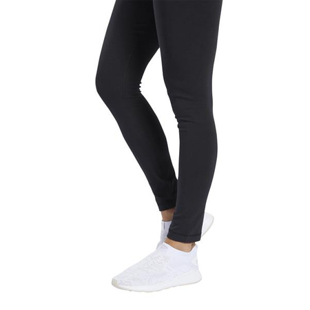 Wyprzedaż - Legginsy damskie Reebok TE COTTON LEGGING sportowe z wysoką talią treningowe czarne (FK6664)