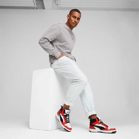 Sneakersy męskie Puma Rebound v6 SoftFoam+ buty sportowe biało-czarno-czerwone (392326-04)