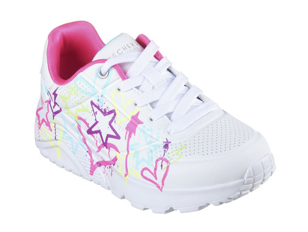 Buty dla dziewczynki Skechers Uno Lite My Drip Memory Foam białe (310391LWMN)