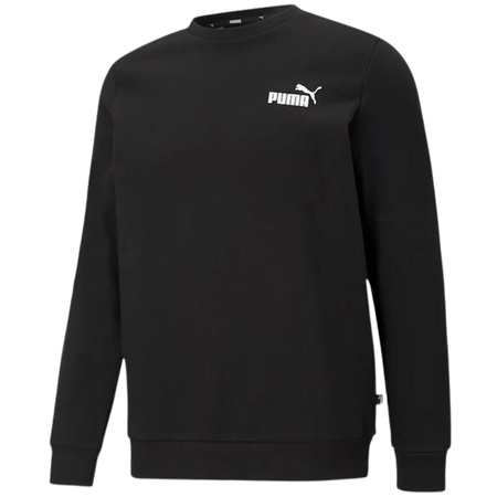 Bluza sportowa męska Puma ESS SMALL LOGO CREW FL z małym logo dresowa czarna (586682-01)