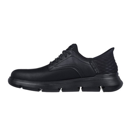 Buty męskie Skechers Garza Gervin Slip-ins skórzane oxfordy biznesowe czarne (205046-BBK)