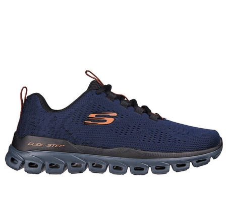 Wyprzedaż - Buty sportowe męskie Skechers Glide-Step Fasten Up sneakersy granatowe (232136-NVBK)