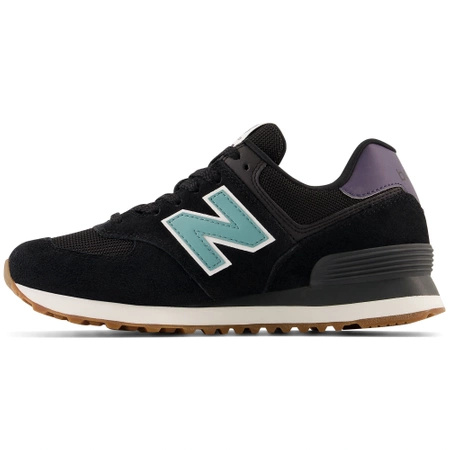 Sneakersy damskie New Balance 574 buty sportowe skórzane czarne (WL574RA)