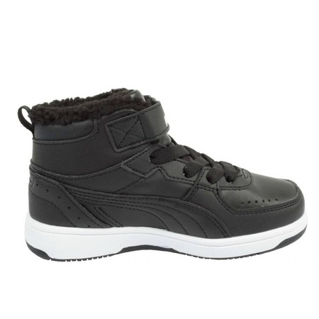 Wyprzedaż - Buty sportowe zimowe dziecięce Puma Rebound Joy Jr sneakersy wysokie czarne (375479-01)