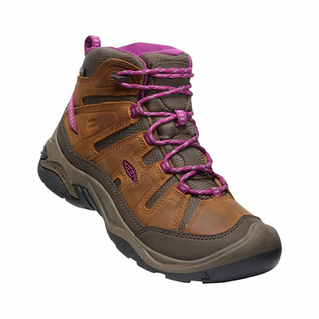 Buty trekkingowe damskie Keen Circadia wodoodporne outdoorowe skórzane brązowe (KE-1026765)