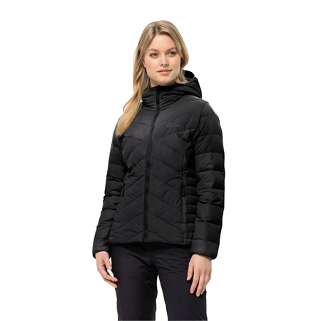 Kurtka damska zimowa puchowa Jack Wolfskin TUNDRA DOWN HOODY W black (1206642_6000)