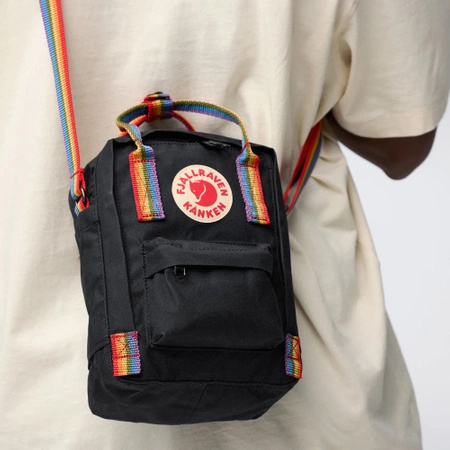 Torba na ramię Fjällräven Kånken Rainbow Sling Black-Rainbow Pattern (F23623-550-907)