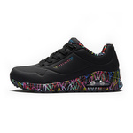 Sneakersy damskie Skechers Loving Love X Jgoldcrown Uno serduszka czarne (155506-BBK)