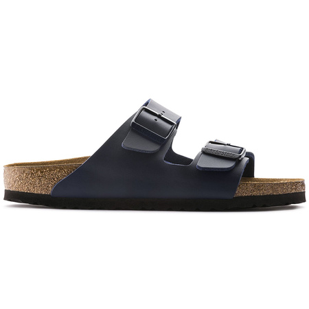 Klapki damskie Birkenstock Arizona BF Birko-Flor Blue narrow wąskie granatowe (51753)