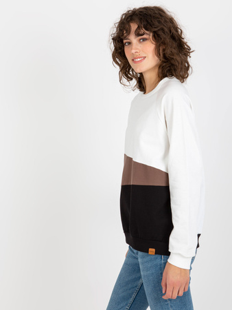 Biało-czarna bawełniana bluza basic bez kaptura  (RV-BL-8464.21P)