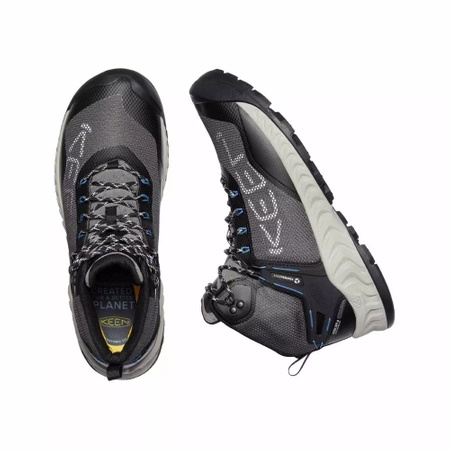 Wyprzedaż - Buty trekkingowe męskie Keen NXIS EVO MID WP wodoodporne outdoorowe szare (KE-1026108)
