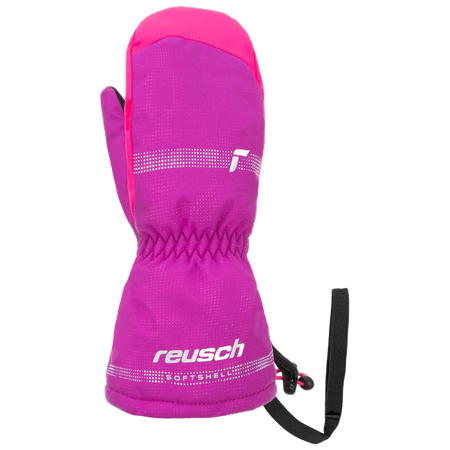 Wyprzedaż - Rękawice snowboardowe dziecięce Reusch Maxi R-Tex® XT Mitten narciarskie z jednym palcem ocieplane różowe (62/85/515/3364)