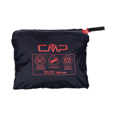 Wyprzedaż - Kurtka dziecięca przeciwdeszczowa CMP Kid G Jacket Rain Fix Hood granatowa (3X53255-28ML)