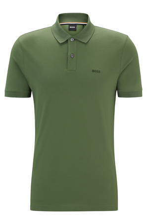 Koszulka Polo męska BOSS Pallas Open Green regular fit zielona (50468301-381)