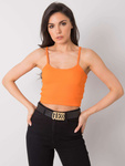 RUE PARIS Pomarańczowy crop top (RV-TP-6626.88)