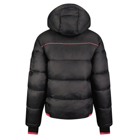 Kurtka zimowa puchowa damska Geographical Norway Calix Black EO DB LADY 068 czarna (WW1917F/GNO-BLACK-PINK)