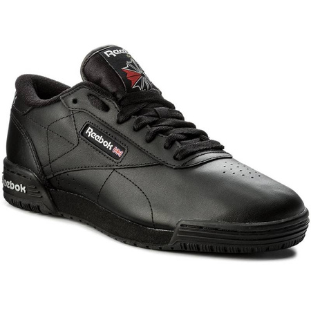 Wyprzedaż - Buty sportowe Reebok Ex-O-Fit Clean czarne z naturalnej skóry (AR3168/100000168)