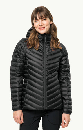 Kurtka zimowa damska Jack Wolfskin Passamani Down Hoody W z kapturem czarna (1207101_6000)