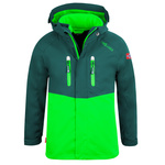 Kurtka wodoodporna 3w1 dziecięca dla chłopca/dziewczynki Trollkids Kids Bryggen 3in1 Jacket dark green/bright green (418-308)