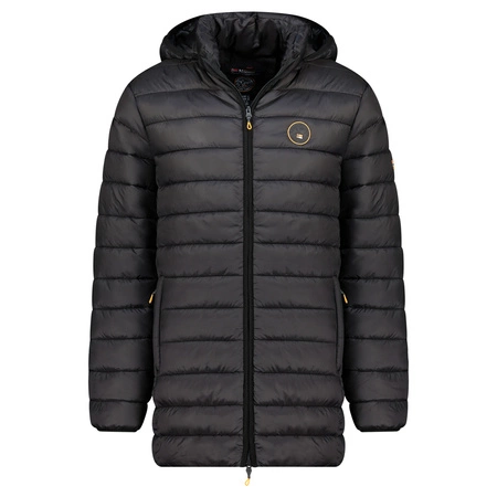 Kurtka męska Geographical Norway AMIGOMAP LONG HOOD DB BLACK MEN 233 BLACK (WZ5085H/GN-NOIR)
