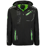 Kurtka softshell męska Geographical Norway ROYAUTE BLACK / GREEN DB MEN 068 BLACK / GREEN (WY8026H/GN-NOIR / VERT)