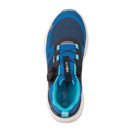Buty Trollkids Trollfjord Hiker Low XT Waterproof alpejski niebieski/niebieski basenowy/ciemny indigo