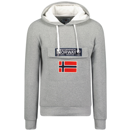 Bluza z kapturem męska Geographical Norway Gadrien DB MEN 054 szara (WW6114H/GN/Blended Grey / White)