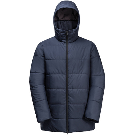Wyprzedaż - Kurtka przejściowa męska Jack Wolfskin Deutzer Long JKT wodoodporna granatowa (1207451_1010)