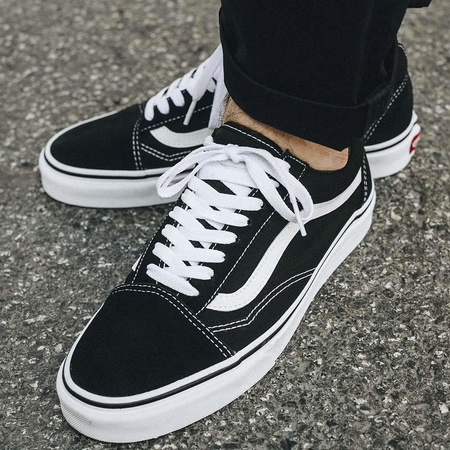 Trampki młodzieżowe Vans Old Skool szkolne back to school męskie/damskie czarno-białe (VN000D3HY28)