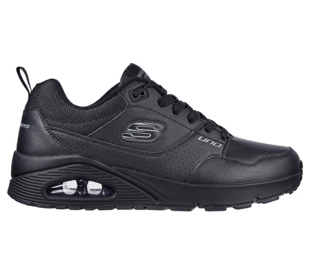 Sneakersy męskie czarne Skechers Uno Suroka buty sportowe (232250-BBK)