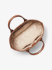 Wyprzedaż - Torebka damska Michael Kors Luisa Medium Signature Logo Satchel VAN-LUG beżowa (30R4G99S2V)