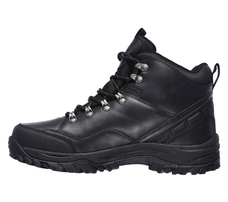 Wyprzedaż - Buty trekkingowe męskie Skechers Relaxed Fit Relment Traven sneakersy outdoorowe czarne (65529-BBK)